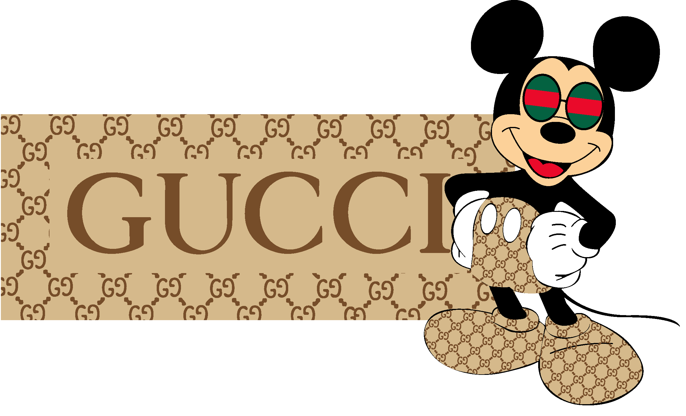 Mickey Gucci Style Logo Vector | PNG Transparent
